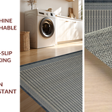 Ultra Soft Area Rug, Non Slip, Stain Resistant, Washable Area Rugs for Living Room, Bedroom, Unique Ogee Patterned Texture(Gray)