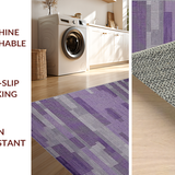 Ultra Soft Area Rug, Non Slip, Stain Resistant, Washable Area Rugs for Living Room, Bedroom, Chic Transitional Geometric Fusion(Purple)