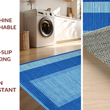 Ultra Soft Area Rug, Non Slip, Stain Resistant, Washable Area Rugs for Living Room, Bedroom, Rustic Weather-Resistant Charm(Blue)