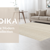Ultra Soft Area Rug, Non Slip, Stain Resistant, Washable Area Rugs for Living Room, Bedroom, Rustic Fuzzy Circular Delight(Beige)