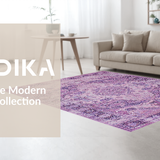 Ultra Soft Area Rug, Non Slip, Stain Resistant, Washable Area Rugs for Living Room, Bedroom, Rustic Distressed Mauve Aesthetic(Purple)