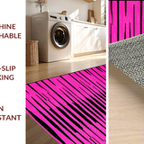 Ultra Soft Area Rug, Non Slip, Stain Resistant, Washable Area Rugs for Living Room, Bedroom, Vibrant Graphic Zebra Pattern(Pink)