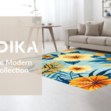 Artistic Floral Watercolor Effect(Blue)