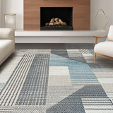Ultra Soft Area Rug, Non Slip, Stain Resistant, Washable Area Rugs for Living Room, Bedroom, Sleek Contemporary Abstract Elements(Gray)