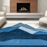 Artistic Gray White Peak Illustration(Blue)