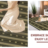 Ultra Soft Area Rug, Non Slip, Stain Resistant, Washable Area Rugs for Living Room, Bedroom, Artistic Ogee Design with Luxe Touch(Gold)