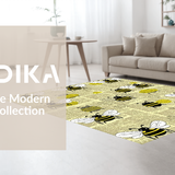 Ultra Soft Area Rug, Non Slip, Stain Resistant, Washable Area Rugs for Living Room, Bedroom, Fluffy Soft Transitional Design(Yellow)