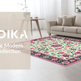 Ultra Soft Area Rug, Non Slip, Stain Resistant, Washable Area Rugs for Living Room, Bedroom, Trendy Cozy Color Block Design(Ivory)