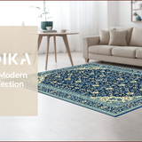 Ultra Soft Area Rug, Non Slip, Stain Resistant, Washable Area Rugs for Living Room, Bedroom, Tone on Tone Dining Room Stain-Resistant Carpet(Blue)