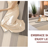 Ultra Soft Area Rug, Non Slip, Stain Resistant, Washable Area Rugs for Living Room, Bedroom, Refined Warm Tones Graphic Design(Beige)