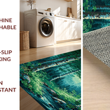 Luxurious Dark Green Botanical Print(Green)