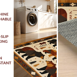 Ultra Soft Area Rug, Non Slip, Stain Resistant, Washable Area Rugs for Living Room, Bedroom, Vibrant Youthful Contemporary Look(Brown)