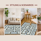 Luxurious Black and Ivory Trellis Style(Beige)