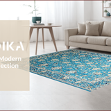 Rustic High Low Damask Aesthetic(Blue)