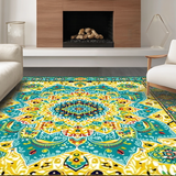 Ultra Soft Area Rug, Non Slip, Stain Resistant, Washable Area Rugs for Living Room, Bedroom, Intricate Geometric Artistry Piece(Yellow)