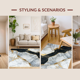 Sophisticated Geometric Gold Accents(White)