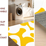 Ultra Soft Area Rug, Non Slip, Stain Resistant, Washable Area Rugs for Living Room, Bedroom, Joyful Colorful Patterned Mat(Yellow)