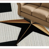 Ultra Soft Area Rug, Non Slip, Stain Resistant, Washable Area Rugs for Living Room, Bedroom, Texas Star Americana Door Mat(Black)