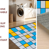 Ultra Soft Area Rug, Non Slip, Stain Resistant, Washable Area Rugs for Living Room, Bedroom, Lively Modern Patterned Play Zone(Blue)
