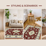 Luxurious Burgundy and Ivory Motif(Red)