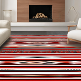 Vibrant Earth Tone Geometric Weave(Red)