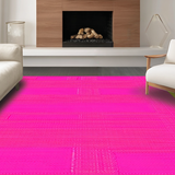 Ultra Soft Area Rug, Non Slip, Stain Resistant, Washable Area Rugs for Living Room, Bedroom, Whimsical Eighties Geometric Flair(Pink)