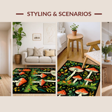 Whimsical Moth and Mushroom Art(Red)