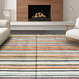 Ultra Soft Area Rug, Non Slip, Stain Resistant, Washable Area Rugs for Living Room, Bedroom, Vibrant Eclectic Boho Patterned Accent(Yellow)