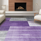 Ultra Soft Area Rug, Non Slip, Stain Resistant, Washable Area Rugs for Living Room, Bedroom, Stylish Geometric Color Fusion(Purple)