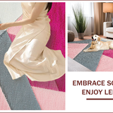 Ultra Soft Area Rug, Non Slip, Stain Resistant, Washable Area Rugs for Living Room, Bedroom, Shaggy Modern Dorm Rug for Girls Room(Pink)