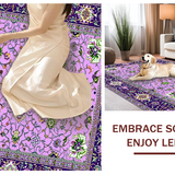 Ultra Soft Area Rug, Non Slip, Stain Resistant, Washable Area Rugs for Living Room, Bedroom, Whimsical Lush Botanical Patterns(Purple)