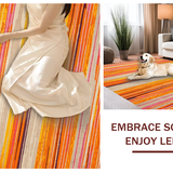 Ultra Soft Area Rug, Non Slip, Stain Resistant, Washable Area Rugs for Living Room, Bedroom, Chic Minimalist Tapestry Vibe(Orange)