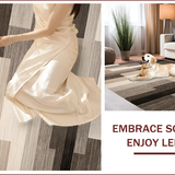 Ultra Soft Area Rug, Non Slip, Stain Resistant, Washable Area Rugs for Living Room, Bedroom, Modern Soft Neutral Geometric Shapes(Beige)