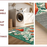 Ultra Soft Area Rug, Non Slip, Stain Resistant, Washable Area Rugs for Living Room, Bedroom, Whimsical Cozy Nature Motif(Red)