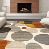 Ultra Soft Area Rug, Non Slip, Stain Resistant, Washable Area Rugs for Living Room, Bedroom, Stylish Deer Pattern with Neutral Hues(Brown)
