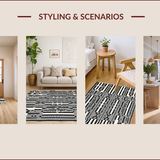 Stylish Textured Striped Design(Black)