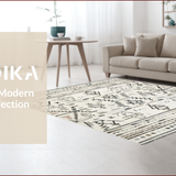 Ultra Soft Area Rug, Non Slip, Stain Resistant, Washable Area Rugs for Living Room, Bedroom, Elegant Earthy Tribal Geometry(Beige)