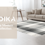 Chic Blue Toned Camping Fabric(Black)