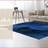Ultra Soft Area Rug, Non Slip, Stain Resistant, Washable Area Rugs for Living Room, Bedroom, Boho Abstract Tiger(Blue)