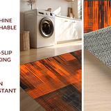 Ultra Soft Area Rug, Non Slip, Stain Resistant, Washable Area Rugs for Living Room, Bedroom, Irregular Geometric Lava Effect(Orange)