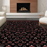 Elegant Dark Floral Tapestry Style(Black)