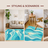 Stylish Abstract Seaside Elements(Blue)