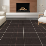 Ultra Soft Area Rug, Non Slip, Stain Resistant, Washable Area Rugs for Living Room, Bedroom, Urban Stylish Plaid Visual Harmony(Brown)