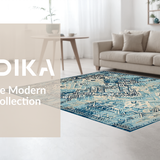 Artistic Woven Geometric Motif(Blue)