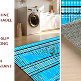 Ultra Soft Area Rug, Non Slip, Stain Resistant, Washable Area Rugs for Living Room, Bedroom, Vibrant Modern Animal Print Flair(Blue)