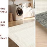 Ultra Soft Area Rug, Non Slip, Stain Resistant, Washable Area Rugs for Living Room, Bedroom, Vibrant Playful Grid-Like Arrangement(Beige)