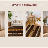 Ultra Soft Area Rug, Non Slip, Stain Resistant, Washable Area Rugs for Living Room, Bedroom, Contemporary Earthy Textured Delight(Brown)