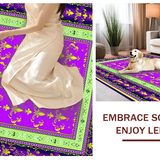 Ultra Soft Area Rug, Non Slip, Stain Resistant, Washable Area Rugs for Living Room, Bedroom, Rustic Purple and Green Palette(Purple)
