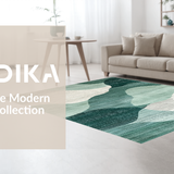 Ultra Soft Area Rug, Non Slip, Stain Resistant, Washable Area Rugs for Living Room, Bedroom, Elegant Ivory Geometric Motif(Gray)