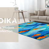 Ultra Soft Area Rug, Non Slip, Stain Resistant, Washable Area Rugs for Living Room, Bedroom, Colorful Marine Life Pattern(Orange)